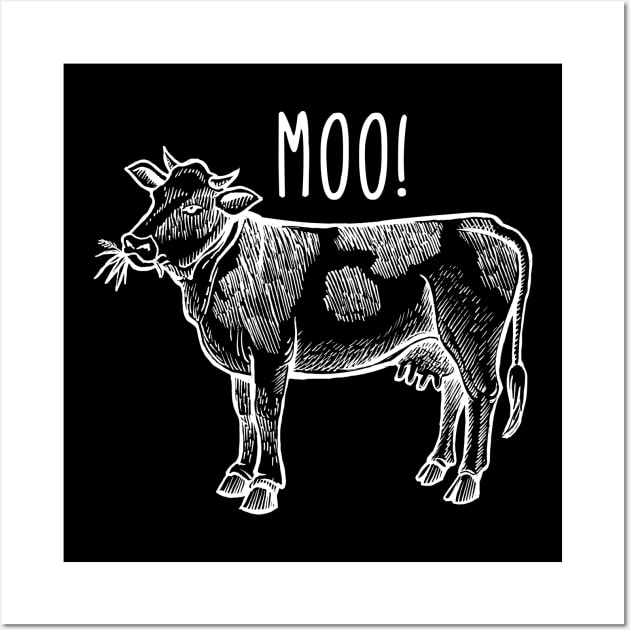 Moo Cow Wall Art by Imutobi